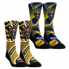 Подростковая Denver Nuggets Rock Em Socks NBA Hoops Two-Pack Crew Socks Set