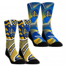 Две пары носков Golden State Warriors Rock Em Socks NBA Hoops Crew