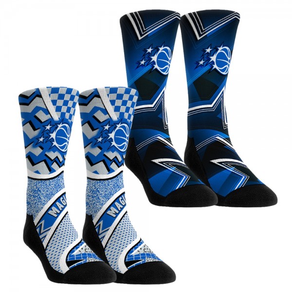 Подростковая Orlando Magic Rock Em Socks NBA Hoops Two-Pack Crew Socks Set