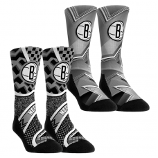 Носки Две пары носков Подростковая Brooklyn Nets Rock Em NBA Hoops