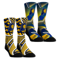 Подростковая Indiana Pacers Rock Em Socks NBA Hoops Two-Pack Crew Socks Set