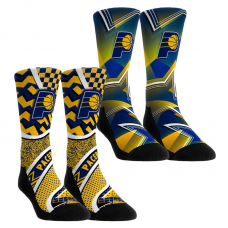 Подростковая Indiana Pacers Rock Em Socks NBA Hoops Two-Pack Crew Socks Set