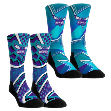 Подростковая Charlotte Hornets Rock Em Socks NBA Hoops Two-Pack Crew Socks Set