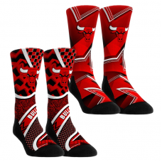 Подростковая Chicago Bulls Rock Em Socks NBA Hoops Two-Pack Crew Socks Set