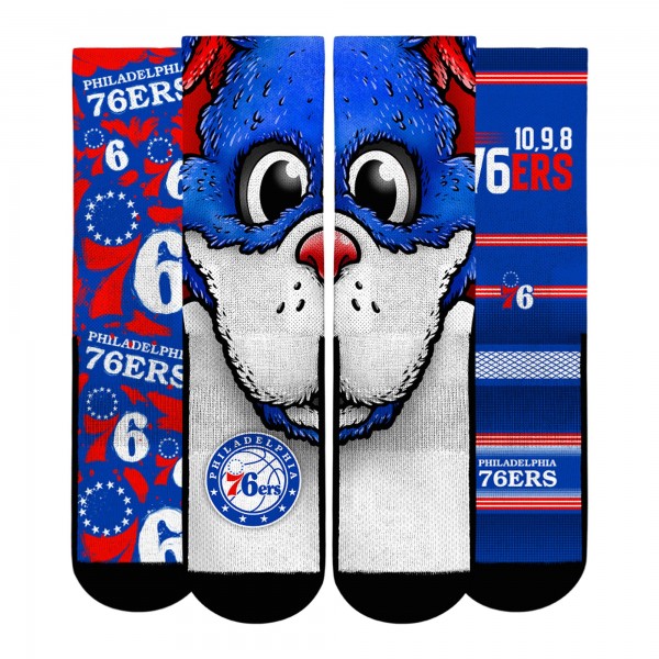 Unisex Philadelphia 76ers Rock Em Socks Fan Favorites Three-Pack Crew Socks Set