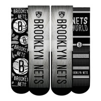 Unisex Brooklyn Nets Rock Em Black Fan Favorites Three-Pack Crew Socks Set