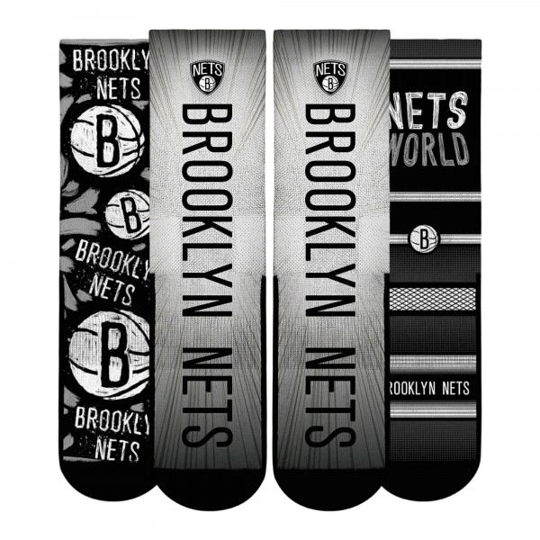 Unisex Brooklyn Nets Rock Em Socks Fan Favorites Three-Pack Crew Socks Set