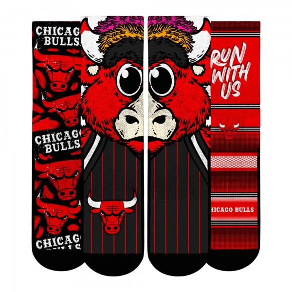 Unisex Chicago Bulls Rock Em Socks Fan Favorites Three-Pack Crew Socks Set