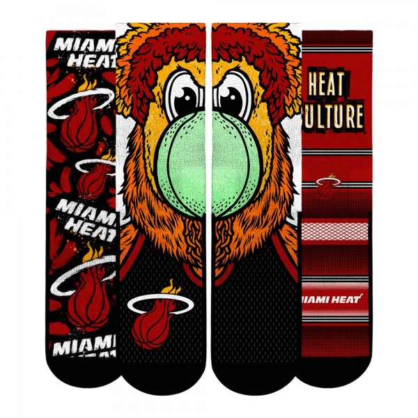 Подростковая Miami Heat Rock Em Socks Fan Favorites Three-Pack Crew Socks Set