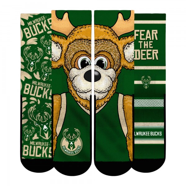 Подростковая Milwaukee Bucks Rock Em Socks Fan Favorites Three-Pack Crew Socks Set