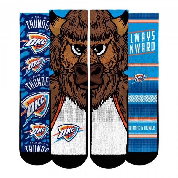 Подростковая Oklahoma City Thunder Rock Em Socks Fan Favorites Three-Pack Crew Socks Set