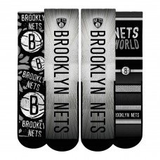 Подростковая Brooklyn Nets Rock Em Socks Fan Favorites Three-Pack Crew Socks Set