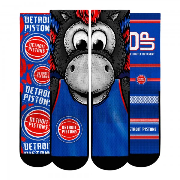 Подростковая Detroit Pistons Rock Em Socks Fan Favorites Three-Pack Crew Socks Set