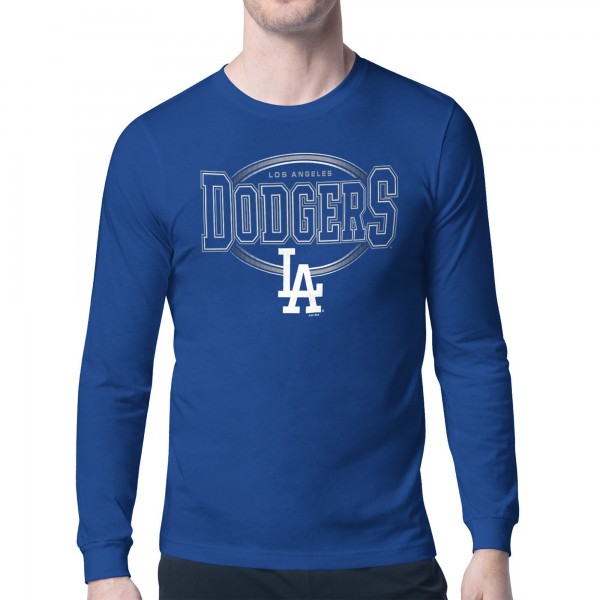 Los Angeles Dodgers Starter Royal Team Track Graphic Long Sleeve T-Shirt