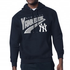Толстовка New York Yankees Starter Navy Modern Tailsweep Fleece Tri-Blend
