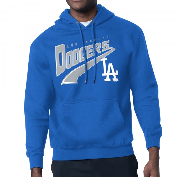 Los Angeles Dodgers Starter Royal Modern Tailsweep Fleece Tri-Blend Pullover Hoodie