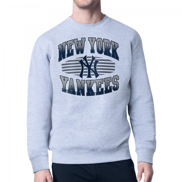 Кофта New York Yankees Starter Heather Gray Team Grit Graphic Fleece