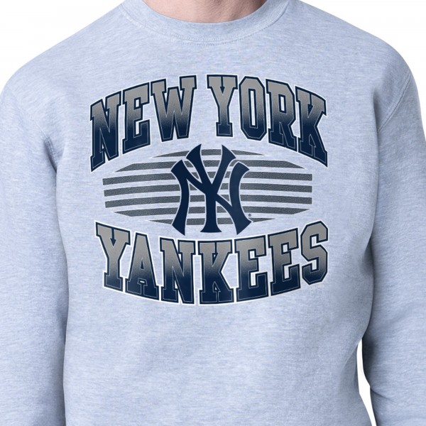 Кофта New York Yankees Starter Heather Gray Team Grit Graphic Fleece