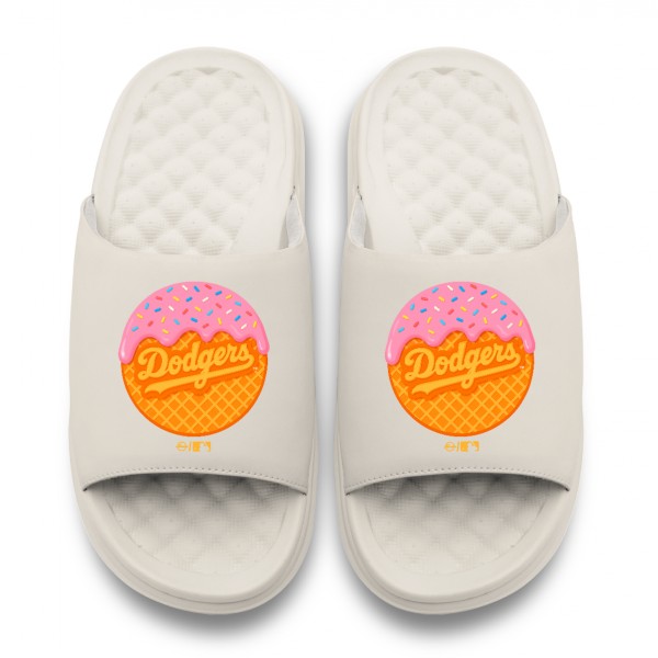 Unisex Los Angeles Dodgers ISlide Cream Ice Cream Primary Motive Slide Sandals