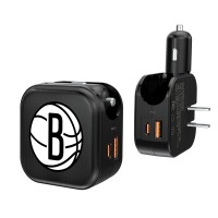Brooklyn Nets Keyscaper 2-in-1 USB A/C Charger