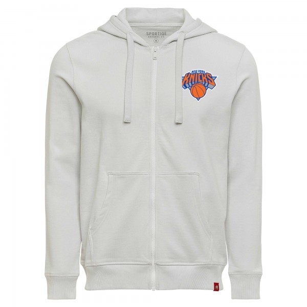 Unisex New York Knicks Sportiqe Gray Buxton Premium Full-Zip Hoodie