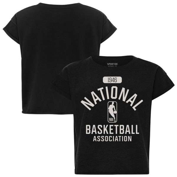 Футболка Женская NBA Sportiqe Black Cropped Genuine Issue Collection Alana