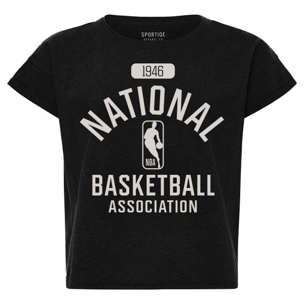 Футболка Женская NBA Sportiqe Black Cropped Genuine Issue Collection Alana