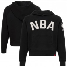 Женская NBA Sportiqe Black Ella Raglan Cropped Hoodie