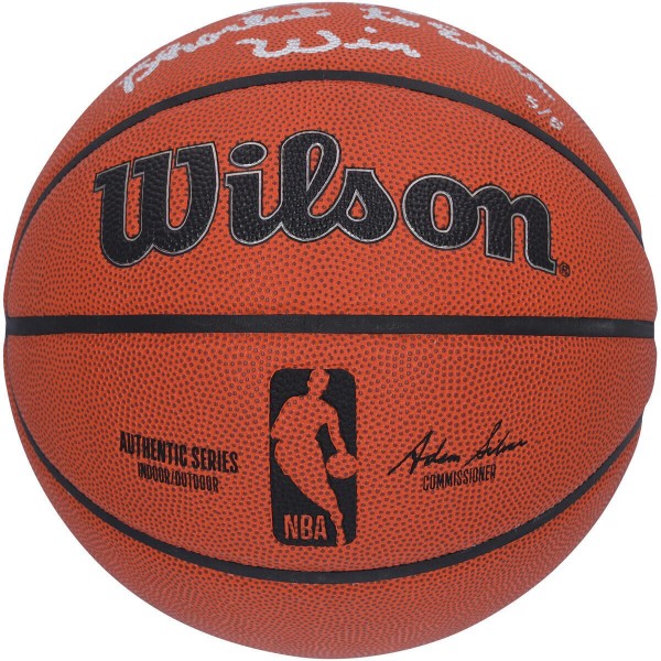 Мяч Spud Webb Atlanta Hawks Autographed Fanatics Authentic Wilson Authentic Series Indoor/Outdoor with 1986 Dunk Champ & Shortest to Ever Win Inscriptions - Limited Edition #5/5