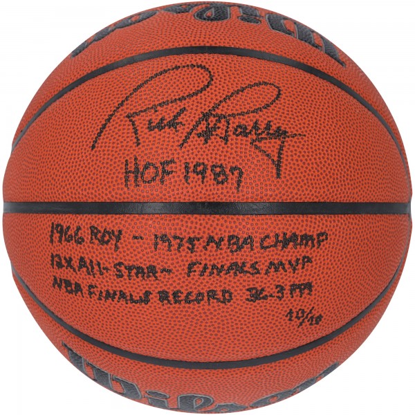 Rick Barry Golden State Warriors Autographed Fanatics Authentic Wilson Authentic Series Indoor/Outdoor Basketball with Multiple Inscriptions - Limited Edition #10/10