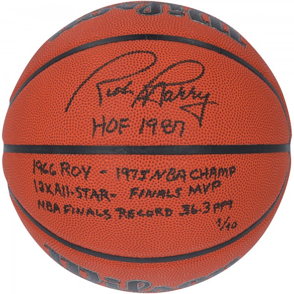 Rick Barry Golden State Warriors Autographed Fanatics Authentic Wilson Authentic Series Indoor/Outdoor Basketball with Multiple Inscriptions - Limited Edition #1/10
