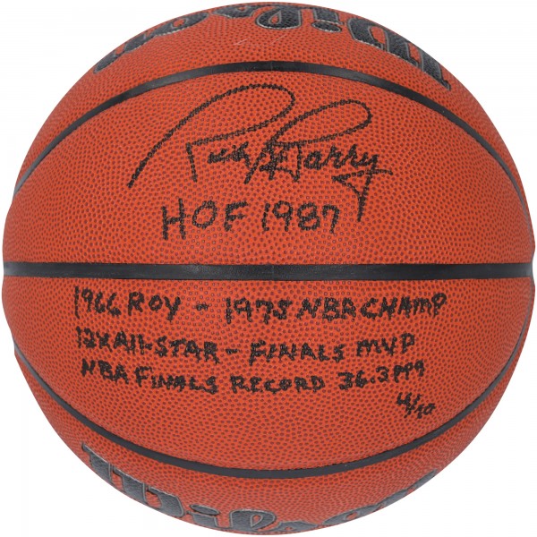 Rick Barry Golden State Warriors Autographed Fanatics Authentic Wilson Authentic Series Indoor/Outdoor Basketball with Multiple Inscriptions - Limited Edition of 10