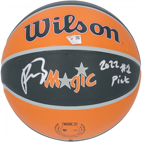 Paolo Banchero Orlando Magic Autographed Fanatics Authentic Wilson City Edition Standard Basketball with 2022 #1 Pick Inscription
