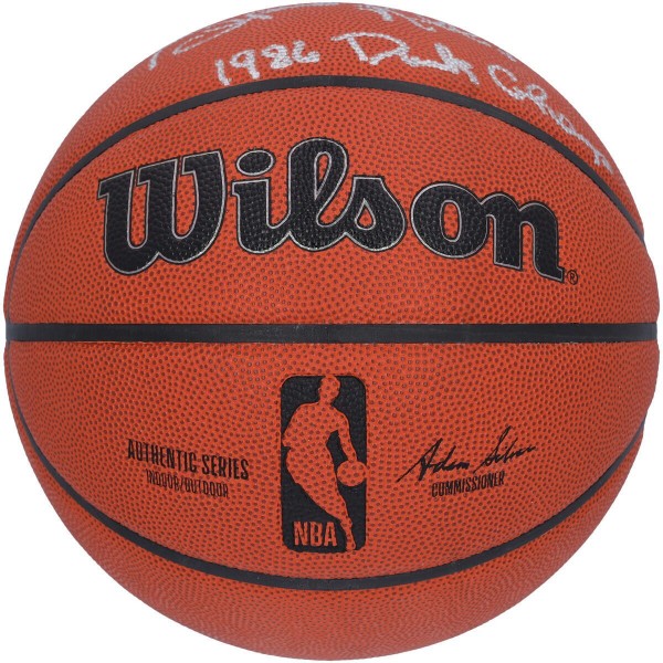 Мяч Spud Webb Atlanta Hawks Autographed Fanatics Authentic Wilson Authentic Series Indoor/Outdoor with 1986 Dunk Champ Inscription