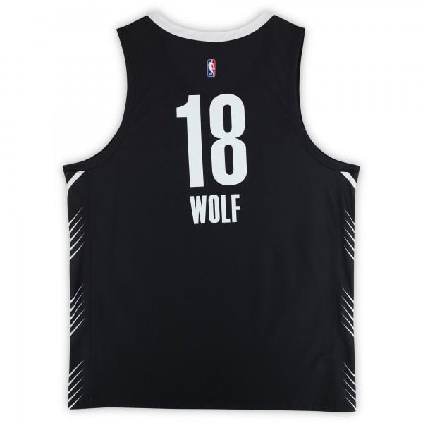 Игровая джерси Daniel Wolf Brooklyn Nets Fanatics Authentic Game-Used #18 Black Nike from the 2025 NBA Summer League - Size 2XL