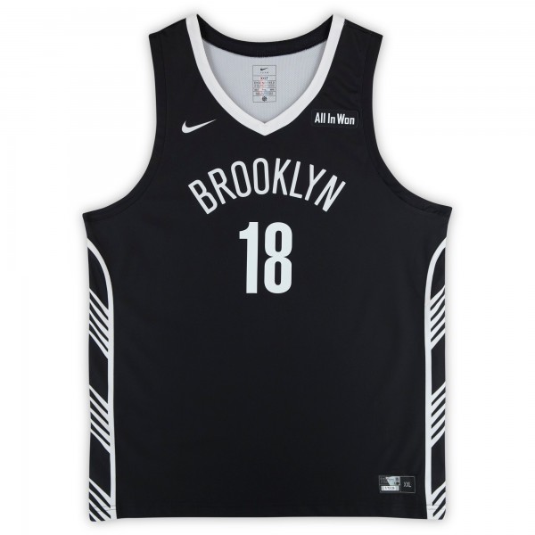 Игровая джерси Daniel Wolf Brooklyn Nets Fanatics Authentic Game-Used #18 Black Nike from the 2025 NBA Summer League - Size 2XL