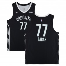 Игровая джерси Ben Saraf Brooklyn Nets Fanatics Authentic Game-Used #77 Black Nike from the 2025 NBA Summer League - Size XL