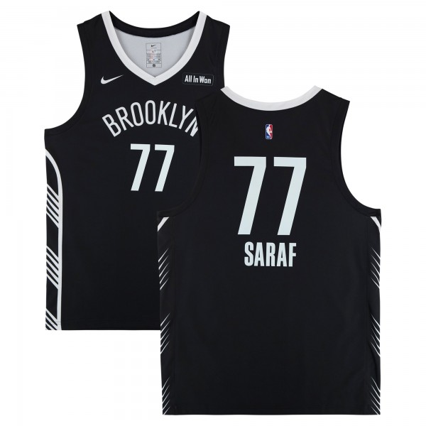 Игровая джерси Ben Saraf Brooklyn Nets Fanatics Authentic Game-Used #77 Black Nike from the 2025 NBA Summer League - Size XL