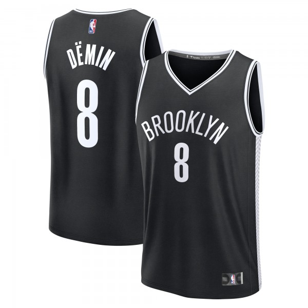 Подростковая Brooklyn Nets Egor Dëmin Fanatics Black Fast Break Replica Jersey - Icon Edition