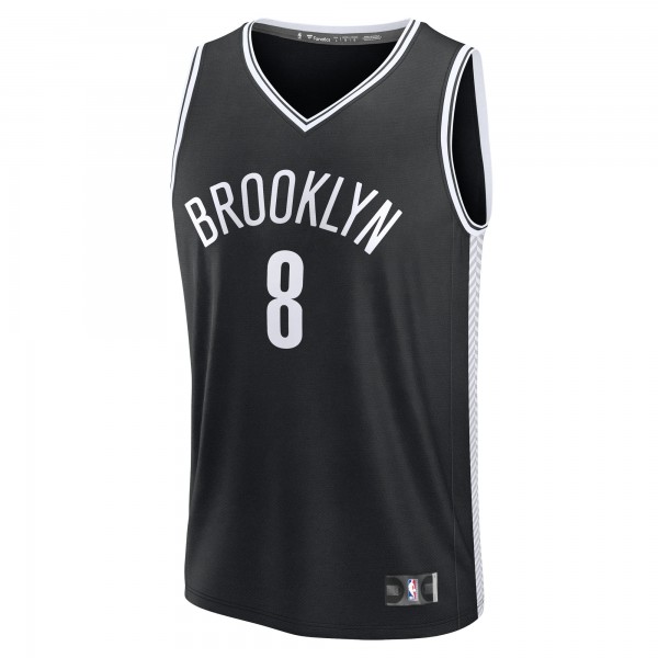 Подростковая Brooklyn Nets Egor Dëmin Fanatics Black Fast Break Replica Jersey - Icon Edition