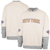 New York Knicks 47 Cream Crossover Collection Trifecta Double Layered Fleece Sweatshirt