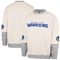 Golden State Warriors 47 Cream Crossover Collection Trifecta Double Layered Fleece Sweatshirt