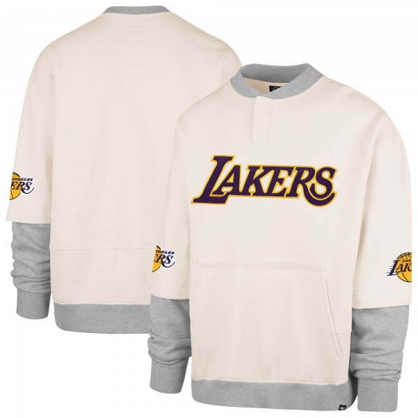 Кофта Los Angeles Lakers 47 Cream Crossover Collection Trifecta Double Layered Fleece