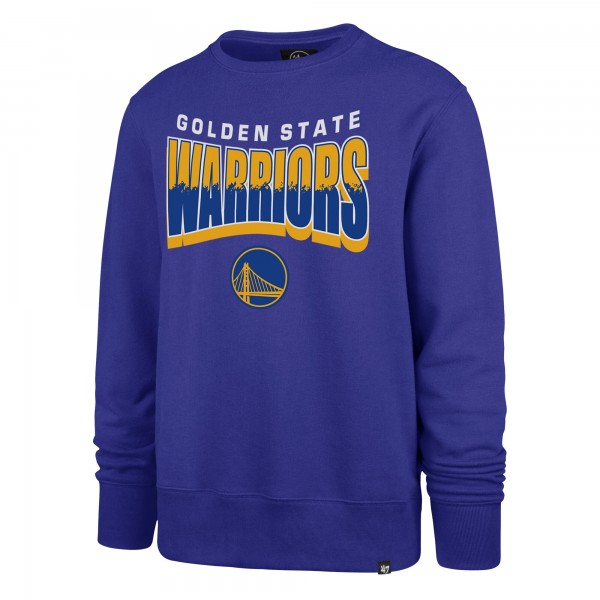 Unisex Golden State Warriors 47 Royal Brush By Headline Crewneck Sweatshirt