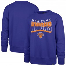 Unisex New York Knicks 47 Blue Brush By Headline Crewneck Sweatshirt