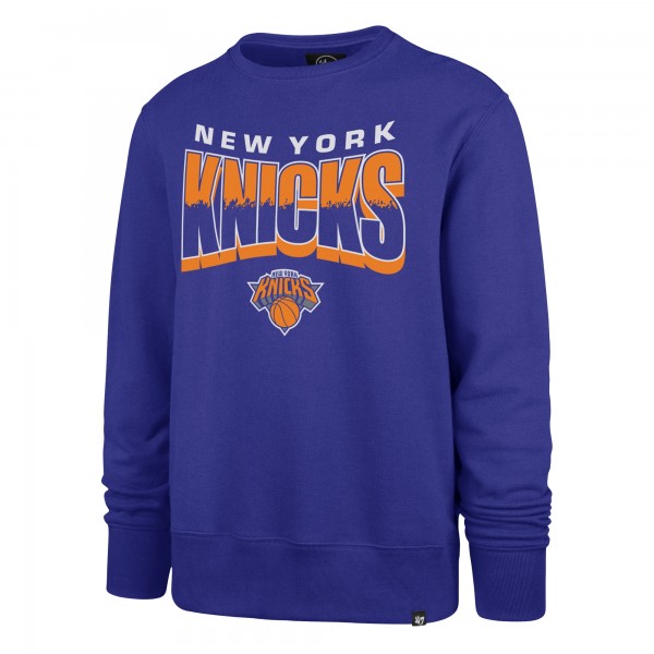 Unisex New York Knicks 47 Blue Brush By Headline Crewneck Sweatshirt