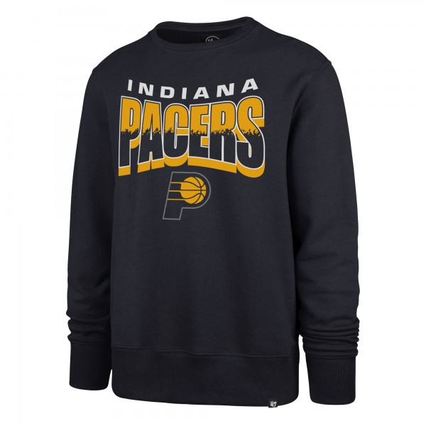 Unisex Indiana Pacers 47 Navy Brush By Headline Crewneck Sweatshirt