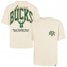 Unisex Milwaukee Bucks 47 Cream Crossover Collection Foundation Pocket T-Shirt