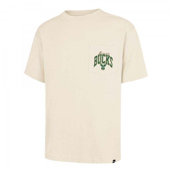 Unisex Milwaukee Bucks 47 Cream Crossover Collection Foundation Pocket T-Shirt