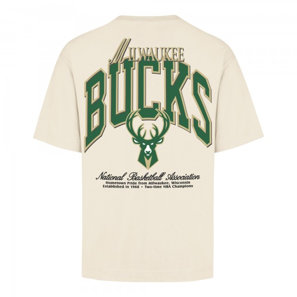 Unisex Milwaukee Bucks 47 Cream Crossover Collection Foundation Pocket T-Shirt